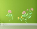 Belle fleur sur les branches avec les oiseaux